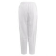 thumbnail image 7 of LLYwey Capris Pants For Women Plus Size Fashion Women Summer Casual Loose Cotton and Linen Pocket Solid Trousers Pants Female Hiking Pants Long Pant Style H1110 White XXL, 7 of 7