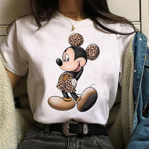 Camiseta Kawaii de dibujos animados de Disney para mujer camisetas con estampado de Minnie Camiseta holgada de moda ropa de calle para ninos Walmart en linea