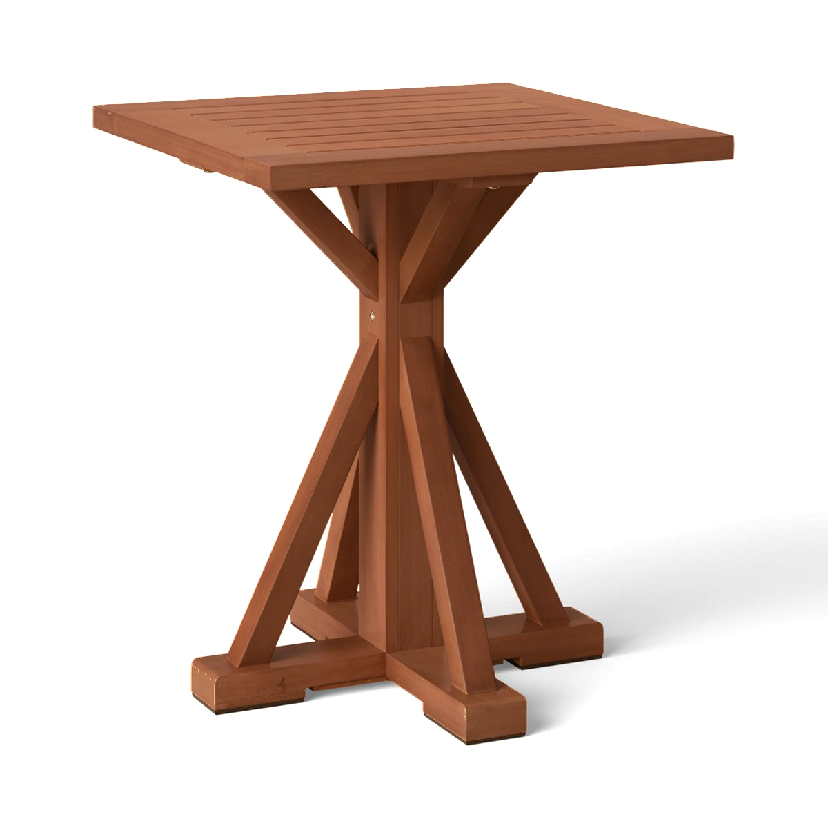 Morie Wood Patio Side Table Portable Outdoor for Backyard Conversation
