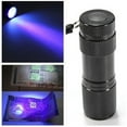 thumbnail image 4 of Anvazise Mini 9 LED Ultra Violet UV Blacklight Portable Flashlight Torch Light Lamp Silver XS, 4 of 13