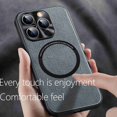 thumbnail image 2 of Allytech Magnetic Case for Apple iPhone 11 , Shockproof PU Leather Hybrid Slim Fit Rugged Lightweight Protective Phone Case, Gray, 2 of 3