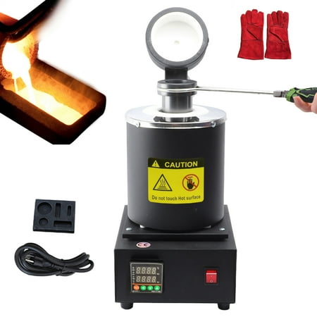 Hemousy Digital Melting Furnace for DIY Casting 40-48 Minute Melt Time Gold Furnace with Insulation Cover & Graphite Moulds
