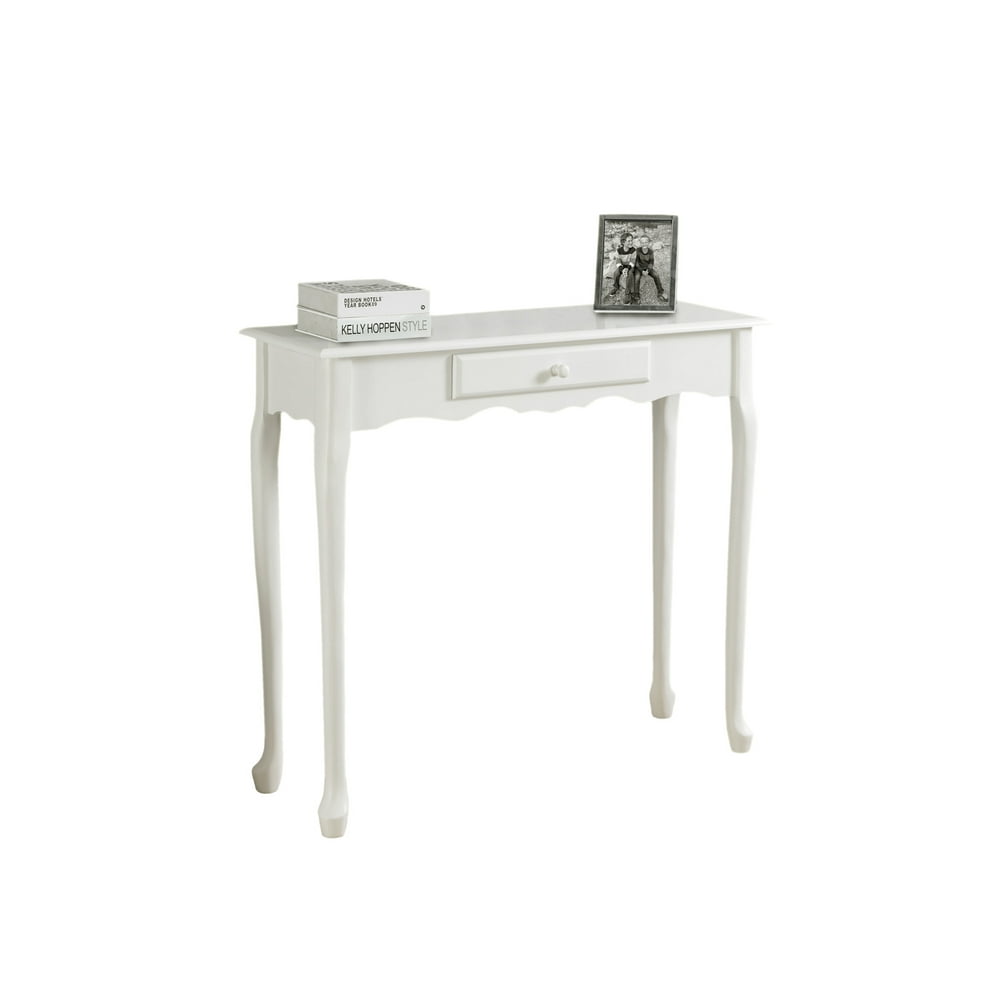 Monarch Accent Table 36"L / Antique White Hall Console