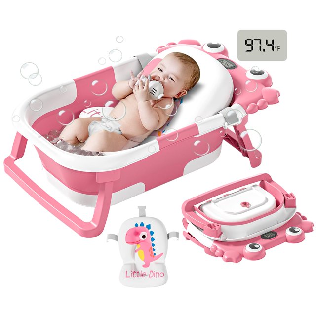 Bañera plegable para bebés WyfKyd con monitor de temperatura de 0 a 36 meses