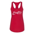 thumbnail image 2 of Enjoy Jesus Christ and Thou Shalt Never Thirst Coke Parody | Womens Inspirational/Christian Jersey Racerback Tank Top, Red, Medium, 2 of 3