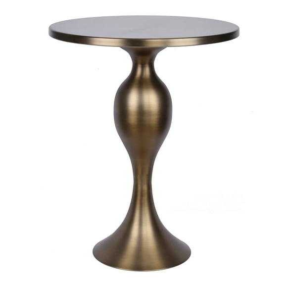 24" Matte Golden Bronze Metal Accent Table Grandview Gallery by