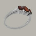 thumbnail image 3 of LBG British Made 10k White Gold Natural Garnet Womens Anniversary Ring - 33 size options - Size 11.5, 3 of 6