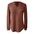 thumbnail image 5 of EDFBUYKRS Womens Blouses Long Sleeve Plaid Knit Button up Cardigan Shirt Loose Fit V-Neck Casual Plus Size L, 5 of 5