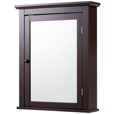 Gymax Bathroom Mirror Cabinet Wall Mounted Medicine ...