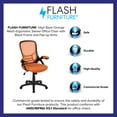 thumbnail image 5 of BizChair High Back Orange Mesh Ergonomic Swivel Office Chair with Black Frame and Flip-up Arms, 5 of 16