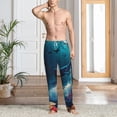 thumbnail image 4 of Salouo Fantasy Underwater Adventure Print Pajama Pants for Men, Lounge Pants Elastic Waistband Casual Men's sleepwear Loungewear Sleep Pajama Pant -Small, 4 of 7