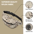 thumbnail image 5 of Fanny Pack Beige Halloween Skull Pumpkin Cat Pattern Waist Pack Bag,Running Cross Bag,Waterproof Large Fanny Packs for Women Men for Travel Running Hiking Cycling, 5 of 6