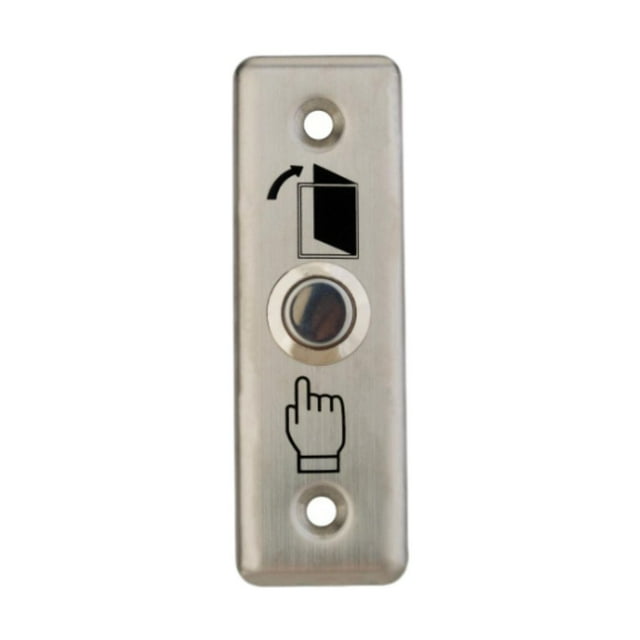 Botón de salida de acero inoxidable Compacto Fácil de instalar Resistente 3,58'' x 1,14'' Presione para