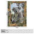 thumbnail image 4 of ARISTURING Cute Koala Blanket Warm Cozy Wild Animal Koala Fleece Plush Decor Throw Blanket Ultra Soft Lightweight All Season Fuzzy Blanket Gifts for Girls Boys Women Kids Men Bed, 4 of 6