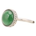 thumbnail image 2 of Emerald Ring Round Vintage 925 Sterling Silver 18k White Gold Plated Green Nano Emerald Women's Ring SYJL008, 2 of 5