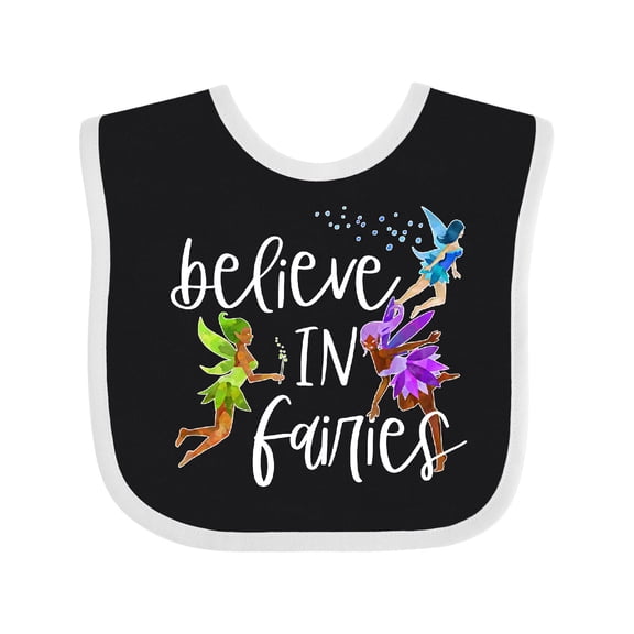 Inktastic Believe in Fairies Boys or Girls Baby Bib
