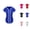 Blue, variant on Baseball Women Summer Short Sleeve Button Down V Neck Plain T Shirts Hop Softball Sports Active Tee