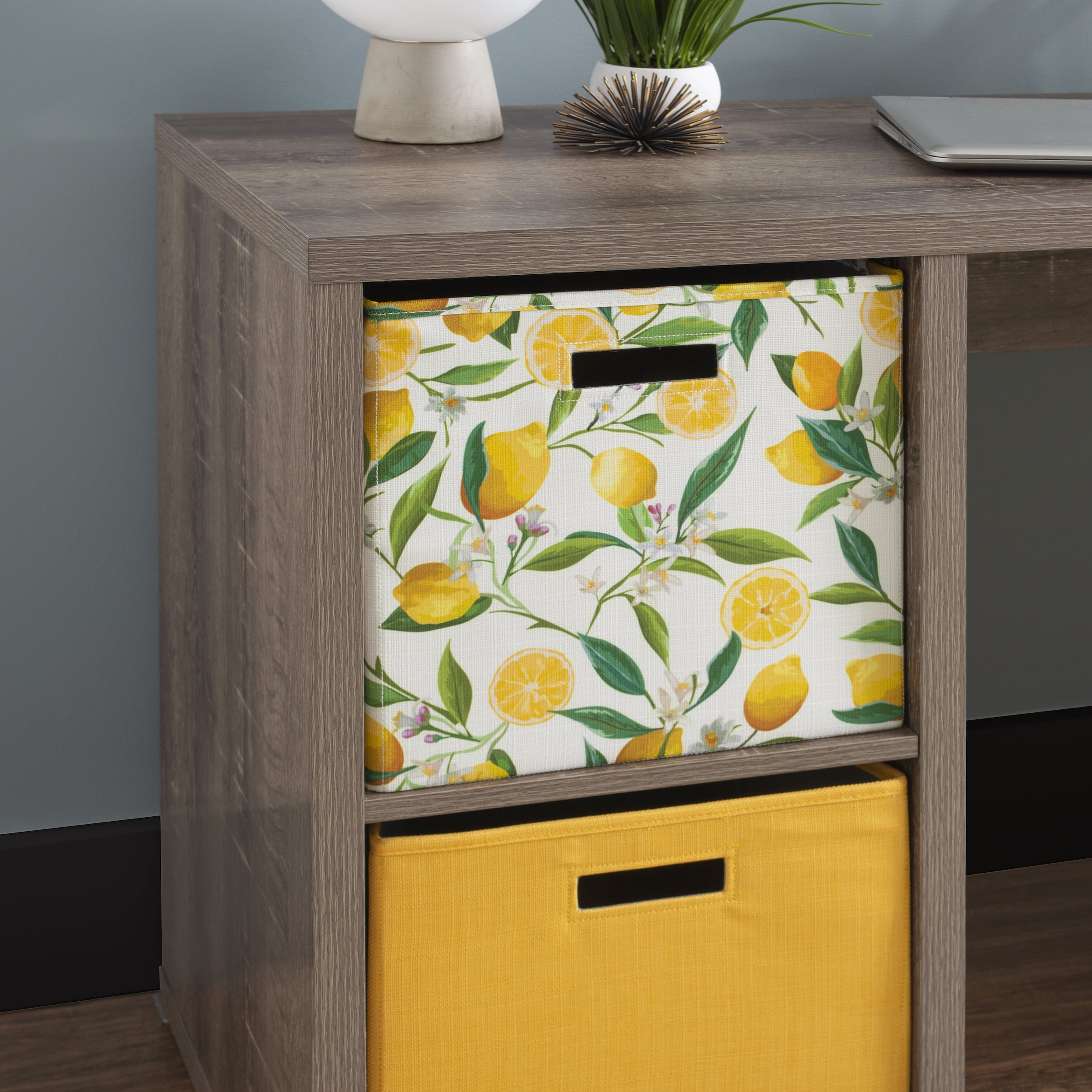Linon Duhon Transitional Double Cubby Storage Writing Desk, Gray