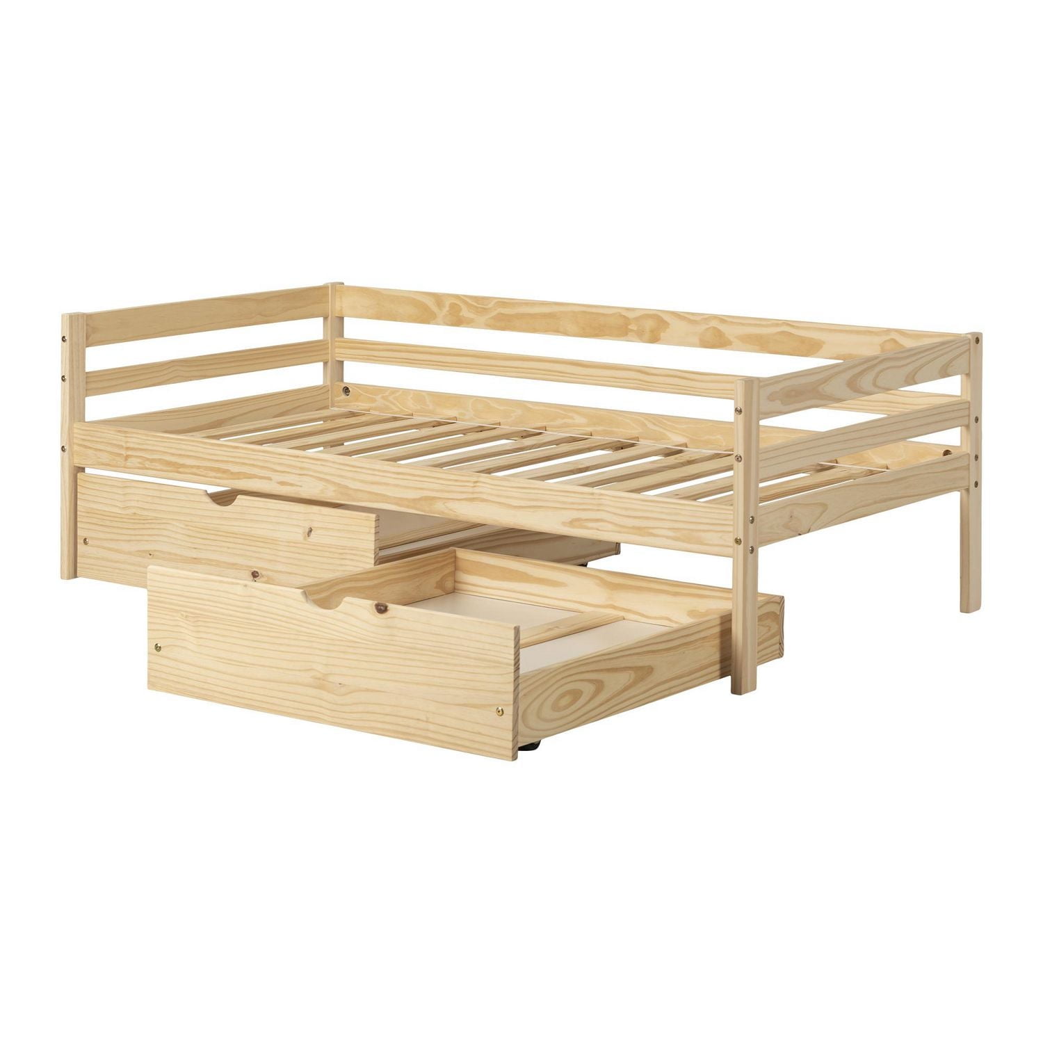 Solid Wood Daybed with Storage Drawers from the collection Sweedi South Shore