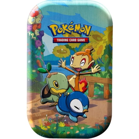 Pokemon Trading Card Game:  Celebrations Mini Tin Turtwig, Chimchar & Piplup Mini Tin Set - 2 Celebrations Booster Packs and 1 Coin