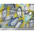 thumbnail image 3 of Soimoi polyester Crepe Fabric Leaves & Feather Printed Fabric 1 Yard 42 Inch Wide, 3 of 3