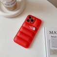 thumbnail image 1 of Lujo la cara norte 3D abajo chaqueta de la caja del teléfono para iPhone 11 12 13 14 Pro Max 7 8 14 Plus X XR Xs Max a prueba de golpes de silicona suave cubierta de la caja de protección de la Cámara, 1 of 4