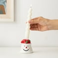 thumbnail image 4 of SUSHANG Santa Claus & Snowman Shaped Christmas Candle Holder Set - Festive Atmosphere Prop for Candlelight Dinner Decorations, Charming Holiday Centerpiece with Seasonal Character Designs, 4 of 4