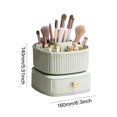thumbnail image 3 of Square Makeup Organizer with Drawer 5 Slots Cosmetic Display Case (White), 3 of 6