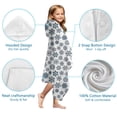 thumbnail image 7 of Blue Christmas Snowflake Pattern Hooded Bath Towel，60"x35" for Ages 3 To 12 Kids, Quick Dry Lightweight Soft Microfiber Hood Beach Towel Cover Up for Kids, 7 of 7