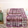 thumbnail image 3 of Yibo Valentines Day Gifts for Wife Blanket Flannel Soft and Comfortable Anti-static Bed Sofa Blanket, 3 of 7