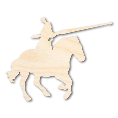 Unfinished Wood Jousting Knight Shape - Craft - up to 46" 24" / 1/4"