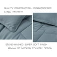 thumbnail image 4 of Chezmoi Collection Logan Dusty Blue Comforter Set Twin XL Size 2-Piece Lightweight Soft Stone-Washed Microfiber Bedding Set for All Season (1 Comforter 68x92, 2 Shams), 4 of 9