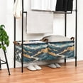 thumbnail image 3 of Yayeee Foldable Storage Basket for Shelves with Handles Waterproof Cloth Bins, Green Mountains, 3 of 7