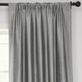 thumbnail image 2 of Half Price Drapes Storm Grey Faux Dupioni Silk Blackout Curtains for Bedroom (1 Panel), 50WX 96L, 2 of 13