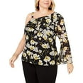thumbnail image 1 of Womens Blouse Plus Chiffon One Shoulder Floral Print 2X, 1 of 1