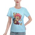 thumbnail image 1 of T-Shirt Basique à Manches Courtes pour Femmes une Pièce Chopper, 1 of 6