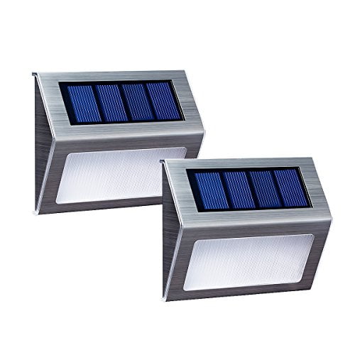 Xlux Warm Light S60 Solar Stair Step Light Warm White Waterproof 2 Pack Walmart Com Walmart Com