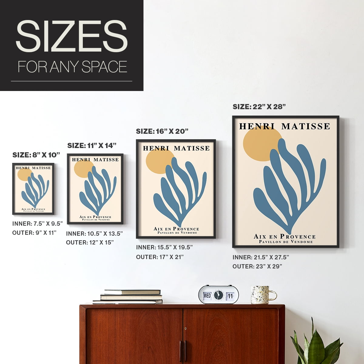 Matisse XCI Framed Print - Solid Wood