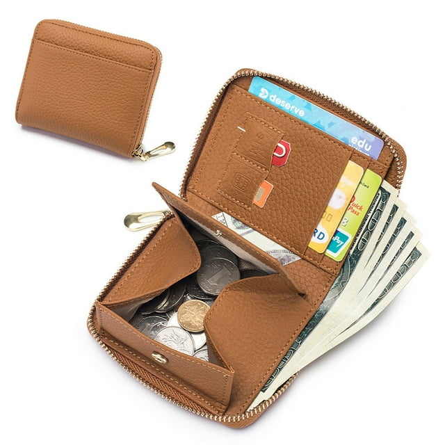 Portefeuille Multifonctionnel, Portefeuille pour Femmes Blocage Rfid Mini Porte-Cartes, F_Multi-Couleur 1 Portefeuille, par Meiiso