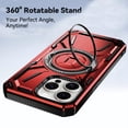 thumbnail image 3 of Armor Magnetic Stand for iPhone 16 Pro Max Case, Magsafe Kickstand [360° Rotating Ring Rugged Tough, Military ShockProof Heavy Duty Protective] Phone Case for iPhone 16 Pro Max - Black, 3 of 7