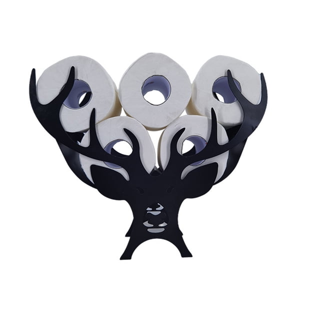 Toilet Paper Holder Iron Animal Paper Roll Rack Decoration Bathroom Tissue Stand, Pattern 4