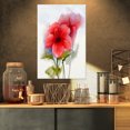 thumbnail image 1 of Design Art - Peinture à l'Aquarelle Hibiscus Rouge Fleur, 1 of 4