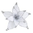 thumbnail image 5 of 1Pc 25cm Christmas Poinsettia Glitter Flower Wreath Hanging Xmas Tree Ornament For Christmas Wedding Party Home Decoration, 5 of 5
