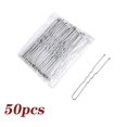 thumbnail image 1 of AMERTEER Épingles à Cheveux en Forme de U, Épingles à Chignon, Pinces à Cheveux, Pinces à Cheveux pour Femmes, 50 Pcs Idéal pour Tous Types de Cheveux Argent, 1 of 5