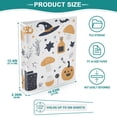 thumbnail image 3 of FORMRS 3 Ring Binder 1.5 inch with Pockets Set of 2 Clip Board 200 Sheets Capacity, White Halloween Pattern, 3 of 8