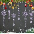 thumbnail image 4 of 18 piezas de adornos acrílicos morados con forma de copos de nieve y carámbanos OuMuaMua, 4 of 7