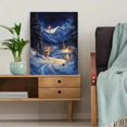 thumbnail image 5 of Qisvanset Framed Canvas Wall Art 12x16 Inch Silent Night Starry Forest Christmas Nature Wall Art, 5 of 5
