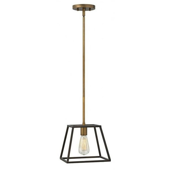 1 Light Small Pendant In Transitional-Industrial Style 10 Inches Wide By 8.75 Inches High-Aged Zinc Finish Hinkley Lighting 3337Dz