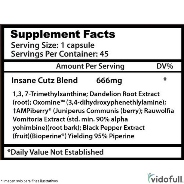 INASANE CUTZ INSANE LABZ 45 CAPSULAS INSANE LABZ INASANE CUTZ INSANE LABZ  45 CAPSULAS | Bodega Aurrera en línea