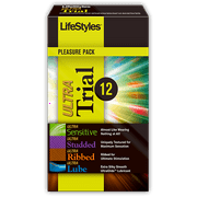 Lifestyles Ultra Trial Condoms Pleasure Pack, 12 Ct